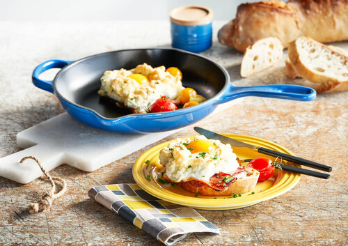 Skillet en Fonte Émaillée Rond Profond 26 cm Volcanique